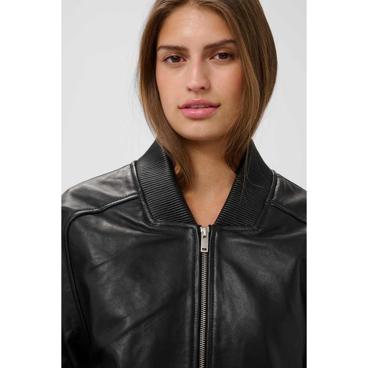 Veste en cuir noir, SOAKED IN LUXURY