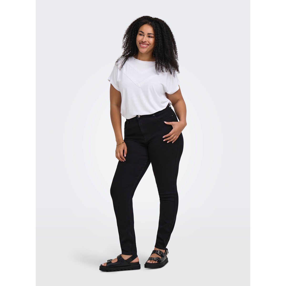 Jean Skinny black denim 1, ONLY CARMAKOMA