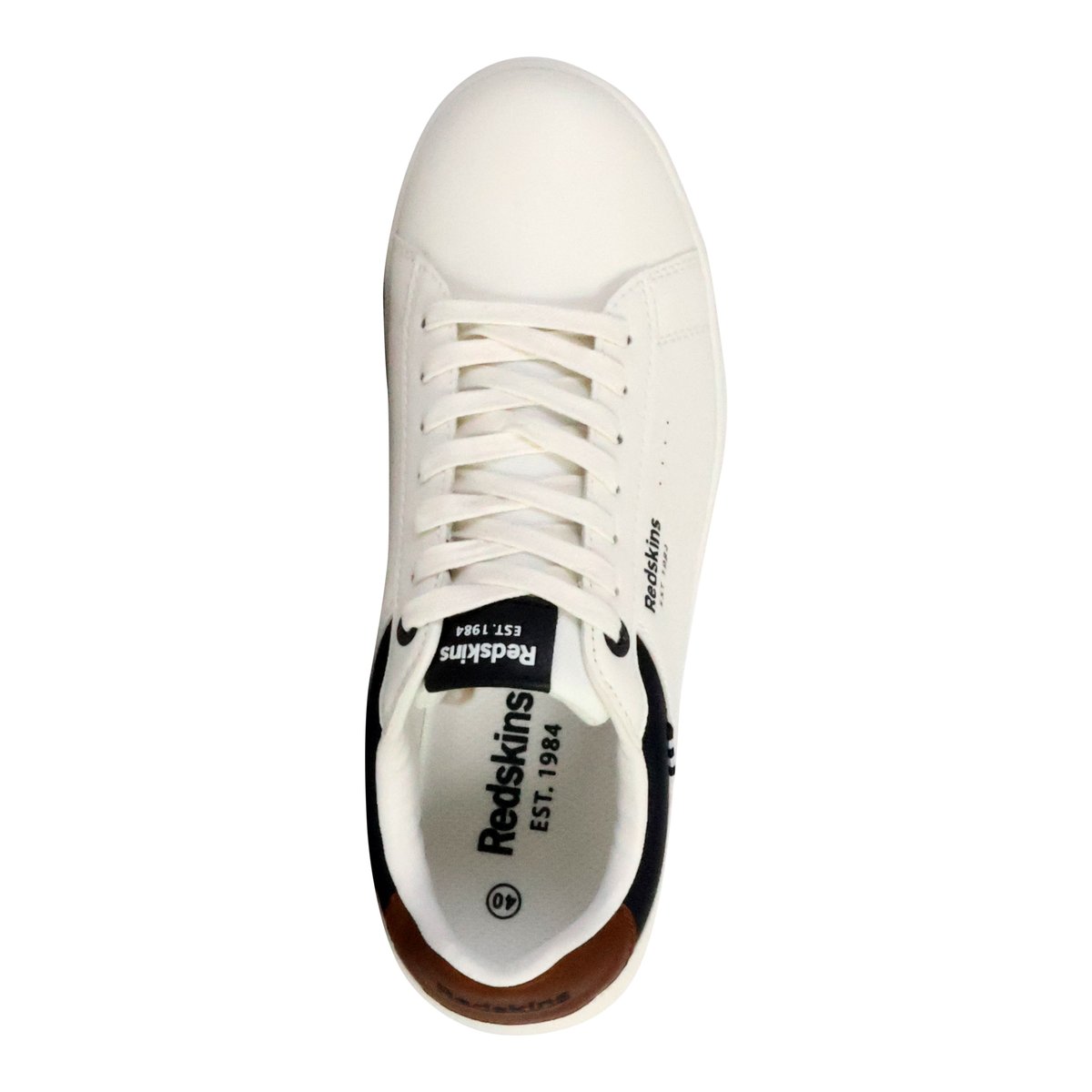 Baskets marron GUNRAY blanc+marine+cognac, REDSKINS