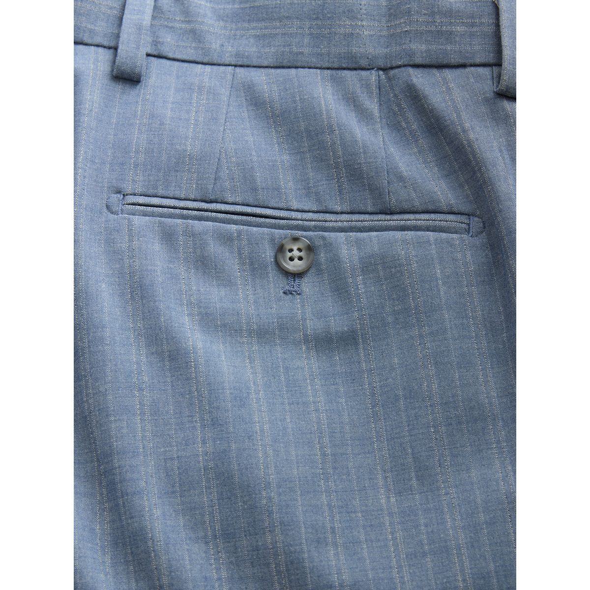 Pantalon de costume slim rayé chambray bleu, NEXT