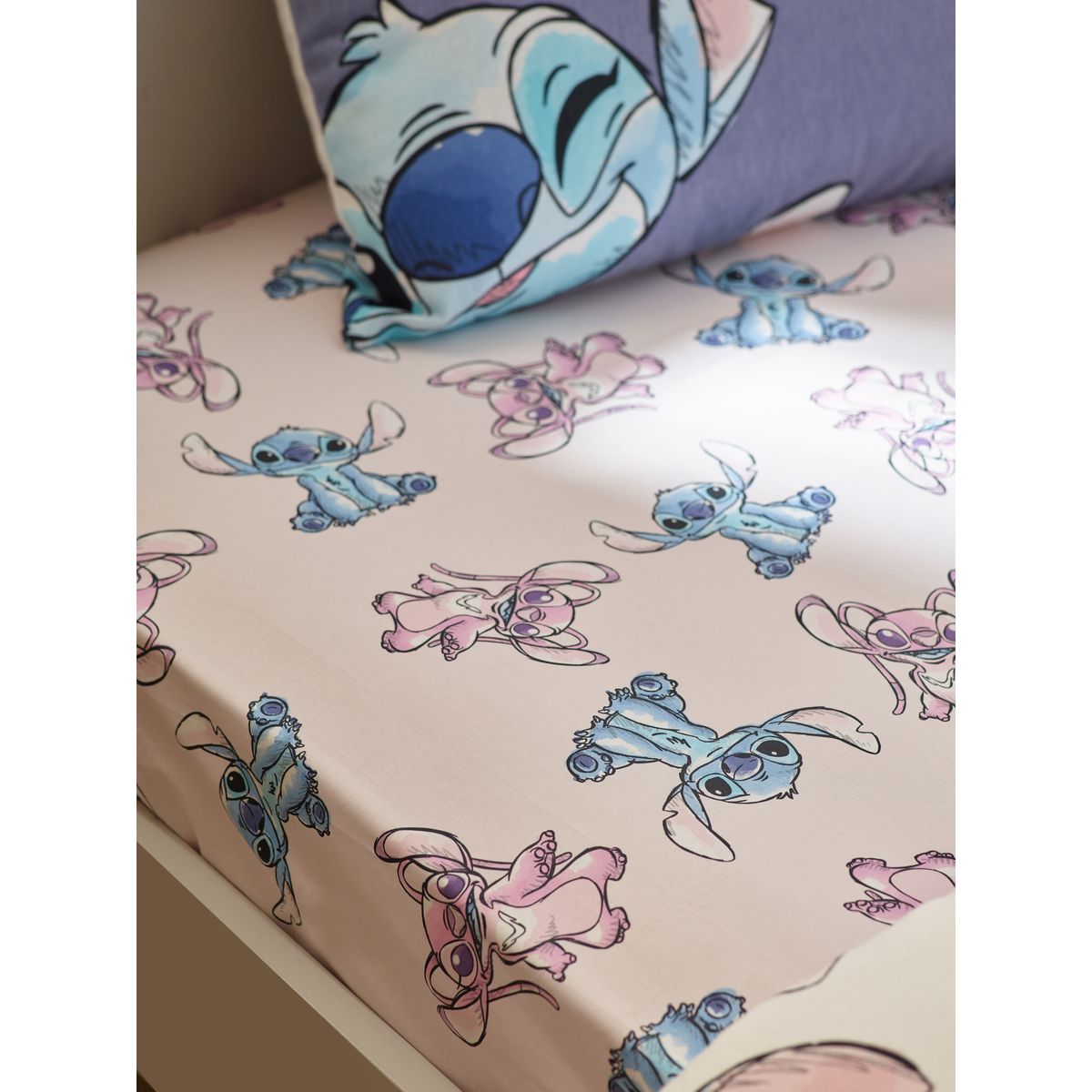 Drap-housse coton disney lilo et stitch rose, NEXT