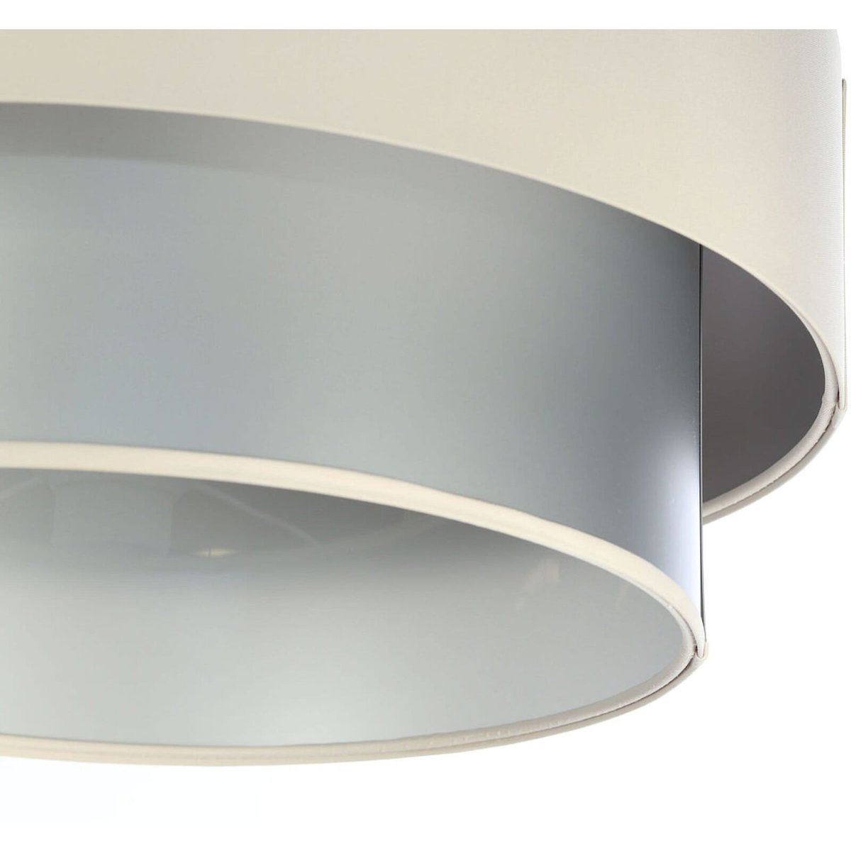 Suspension en tissu, DUO ÉLÉGANT crême et argent satiné et brillant, BPS KONCEPT