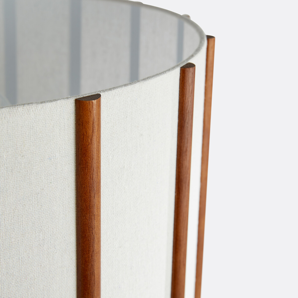 Lampadaire en hévéa et lin, Vintela marron, LA REDOUTE INTERIEURS