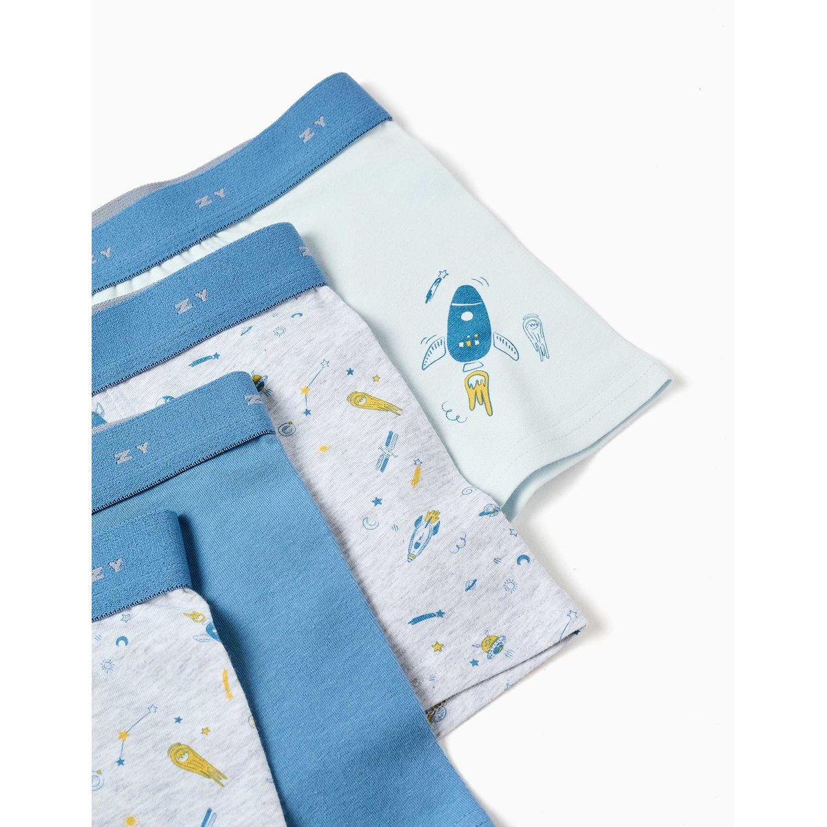 Lot de 4 boxers avec imprimés espace multicolore, ZIPPY