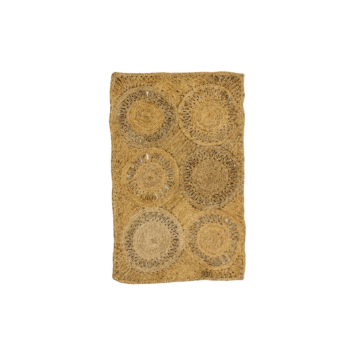Tapis rectangulaire en jute tissé à la main naturel, NOW'S HOME