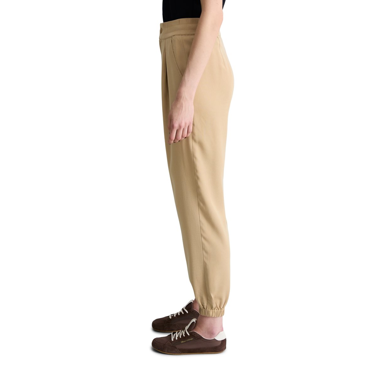 Pantalon relaxed en lyocell LENZING™ beige, MARC O’POLO DENIM