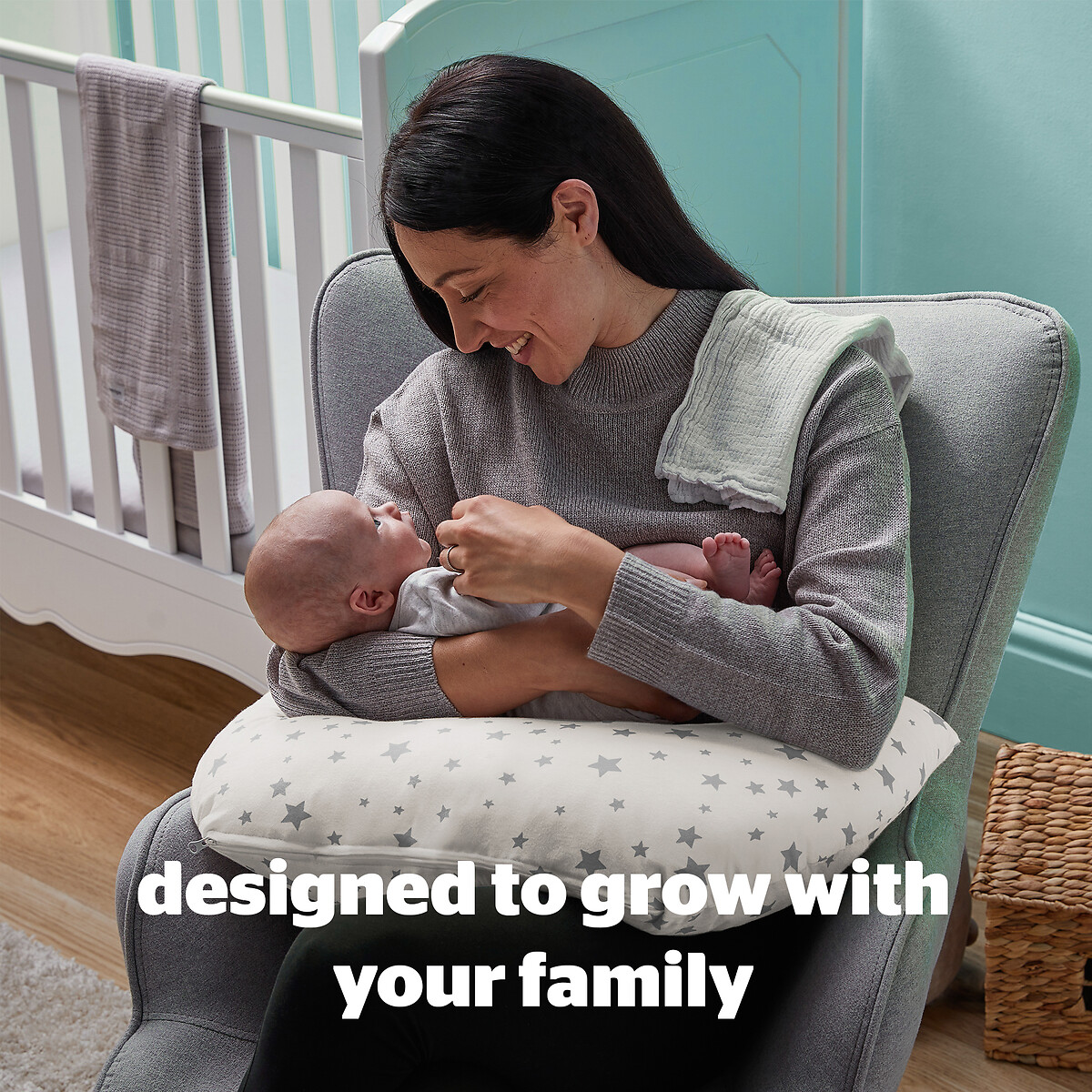 Safe Nights Grow with Me Pillow grey, SILENTNIGHT