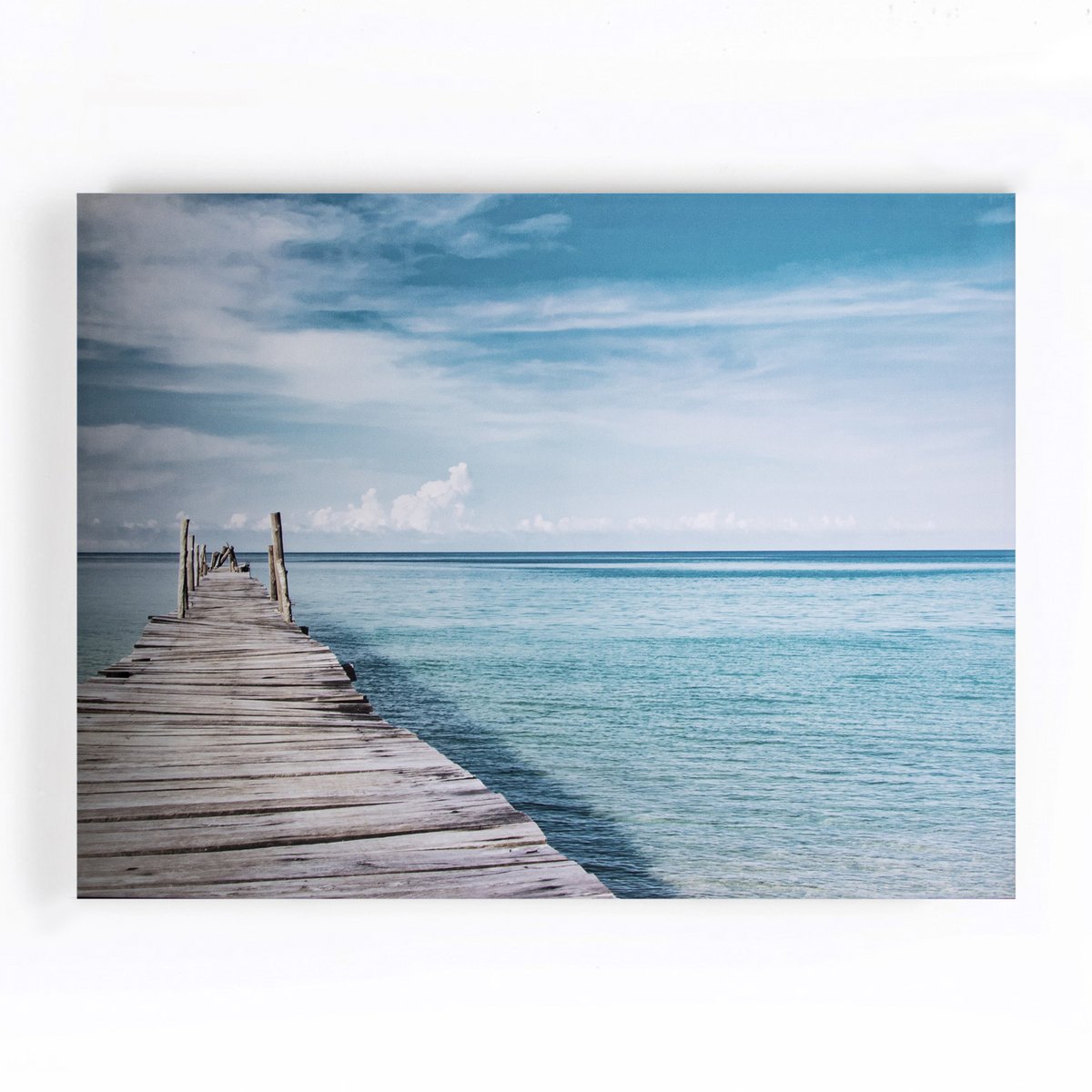 Toile Imprimée Ponton Sur La Mer bleu, gris, ART FOR THE HOME