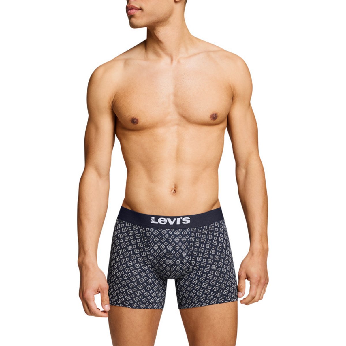 Lot de 3 boxers courts bleus en coton avec ceinture élastiquée bleus, LEVI'S