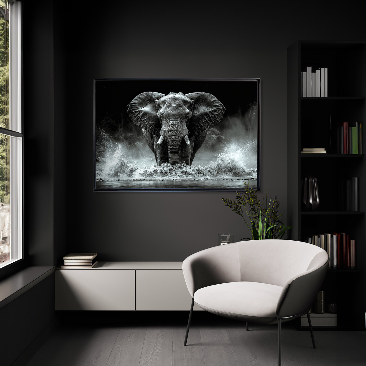 Tableau Mural Encadré Portrait Éléphant Majestueux ANIMAUX tableaux encadrés, CEANOTHE