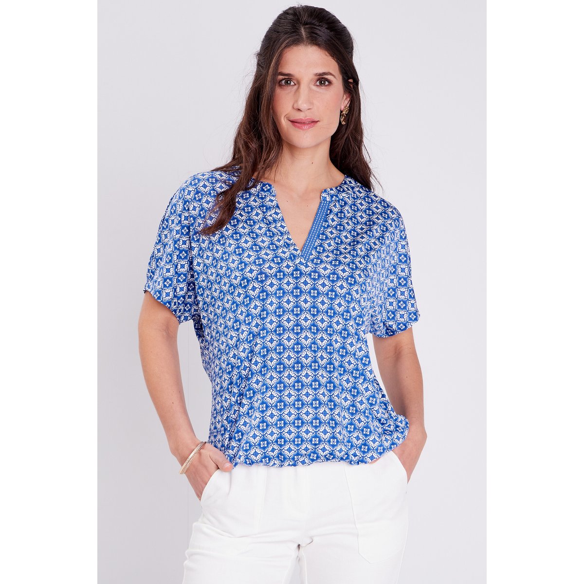 T-shirt à manches courtes bleu foncé, BREAL
