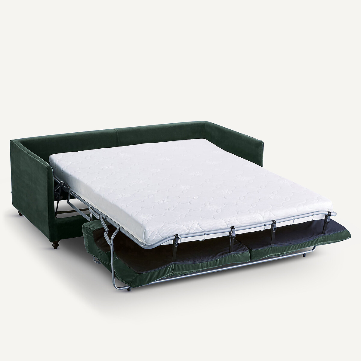 Canapé compact convertible velours, Lazare vert tsar, AM.PM