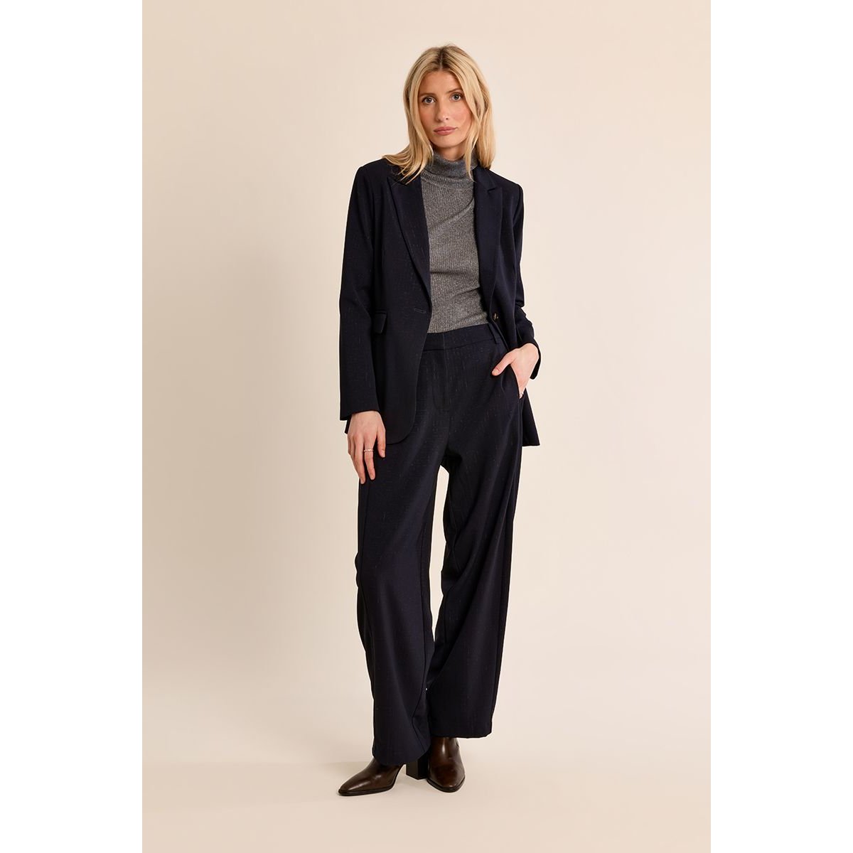 Blazer ajusté navy blue, MOLLY BRACKEN
