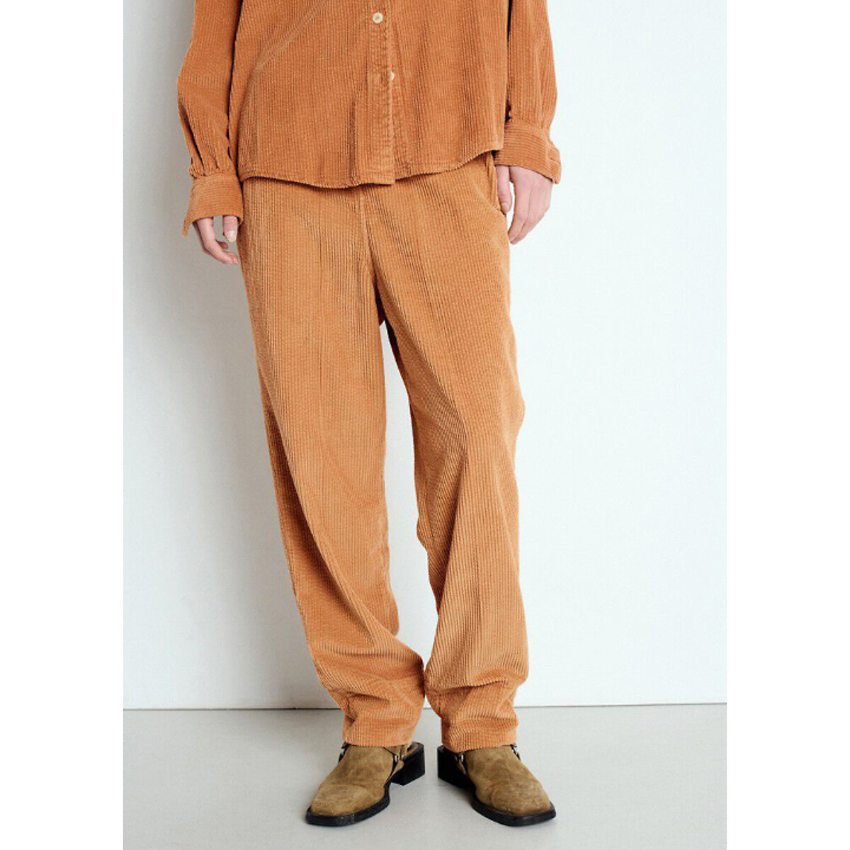 Pantalon carotte en velours PADOW noisette, AMERICAN VINTAGE