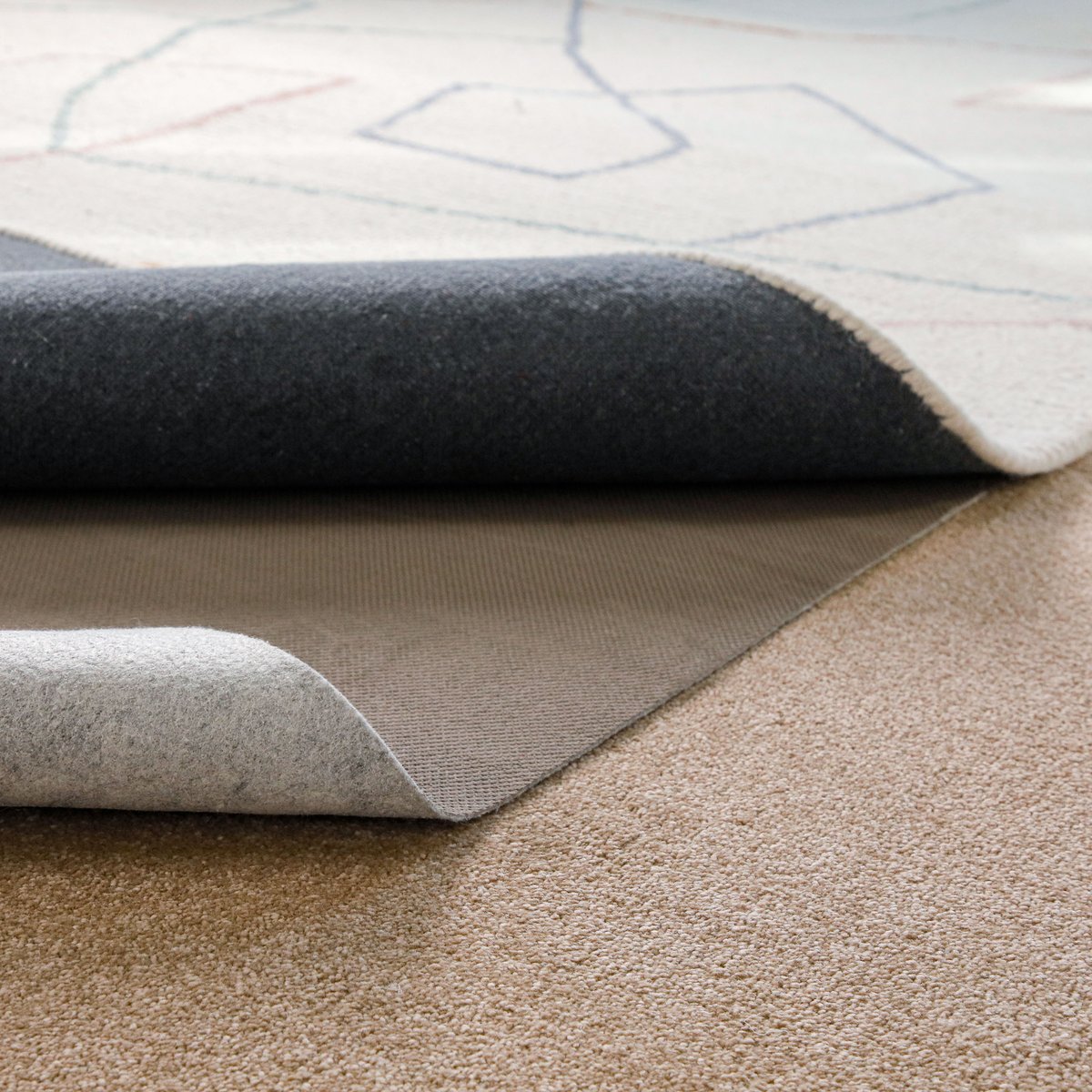 Sous-tapis antidérapant basic ,  RugPad Basic gris clair, WECON HOME