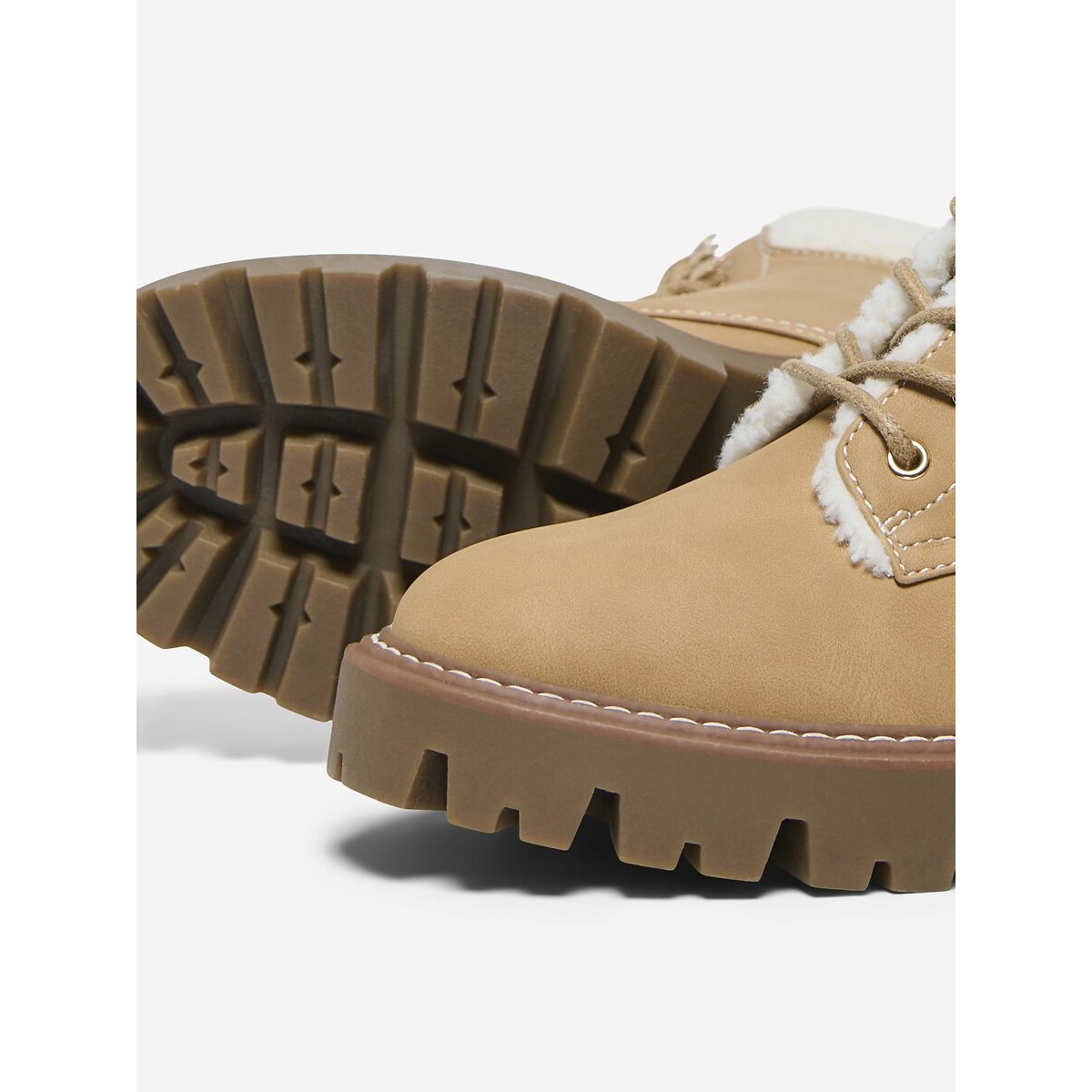 Bottines met bontvoering Betty geel , ONLY SHOES