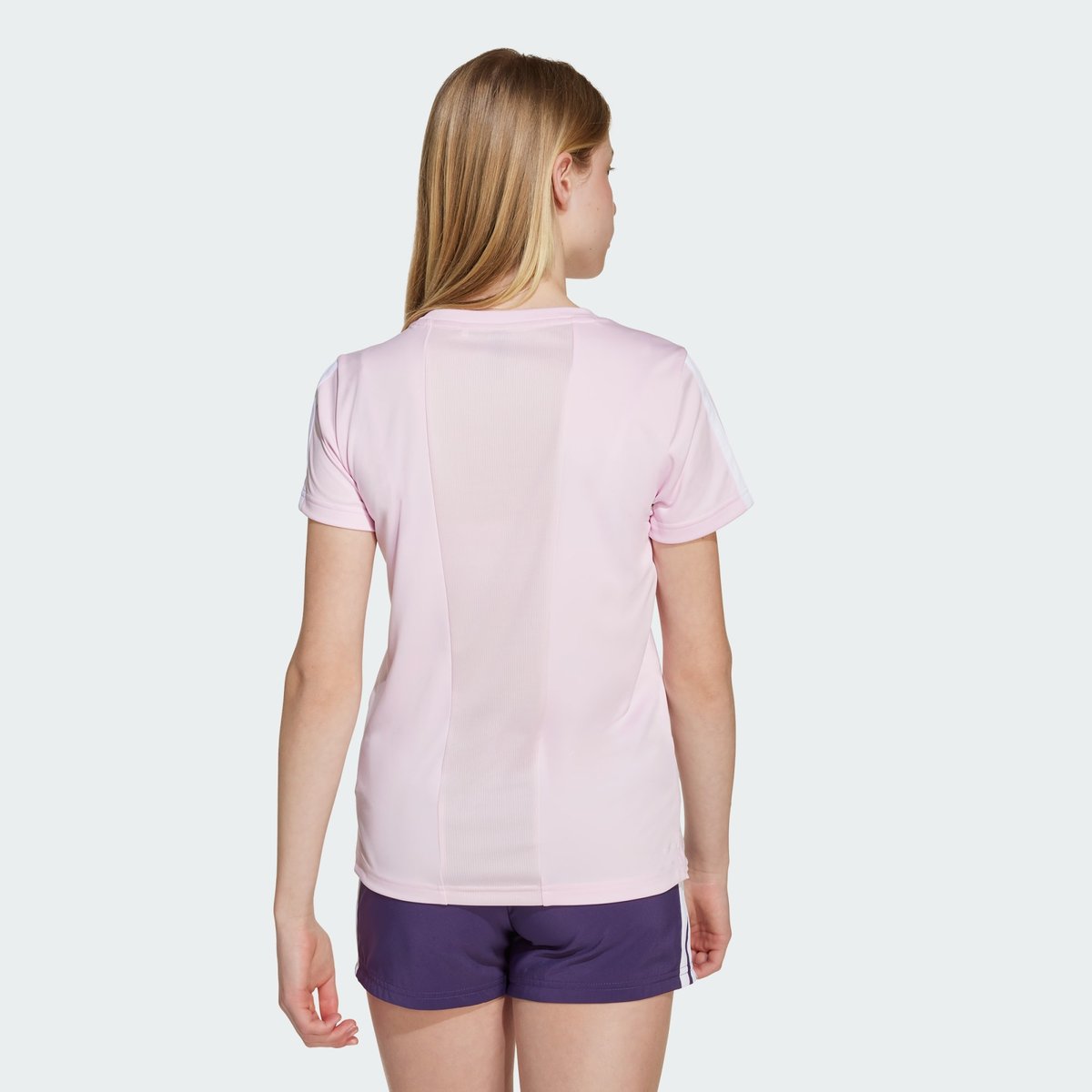 T-Shirt 3 Bandes Training Essentials Enfants T-Shirt 3 Bandes Training Essentials Enfants clear pink / white, ADIDAS SPORTSWEAR
