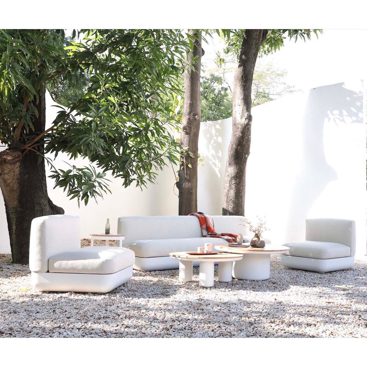 Salon de jardin en aluminium, MAÉ blanc, AU JARDIN DE CHLOÉ