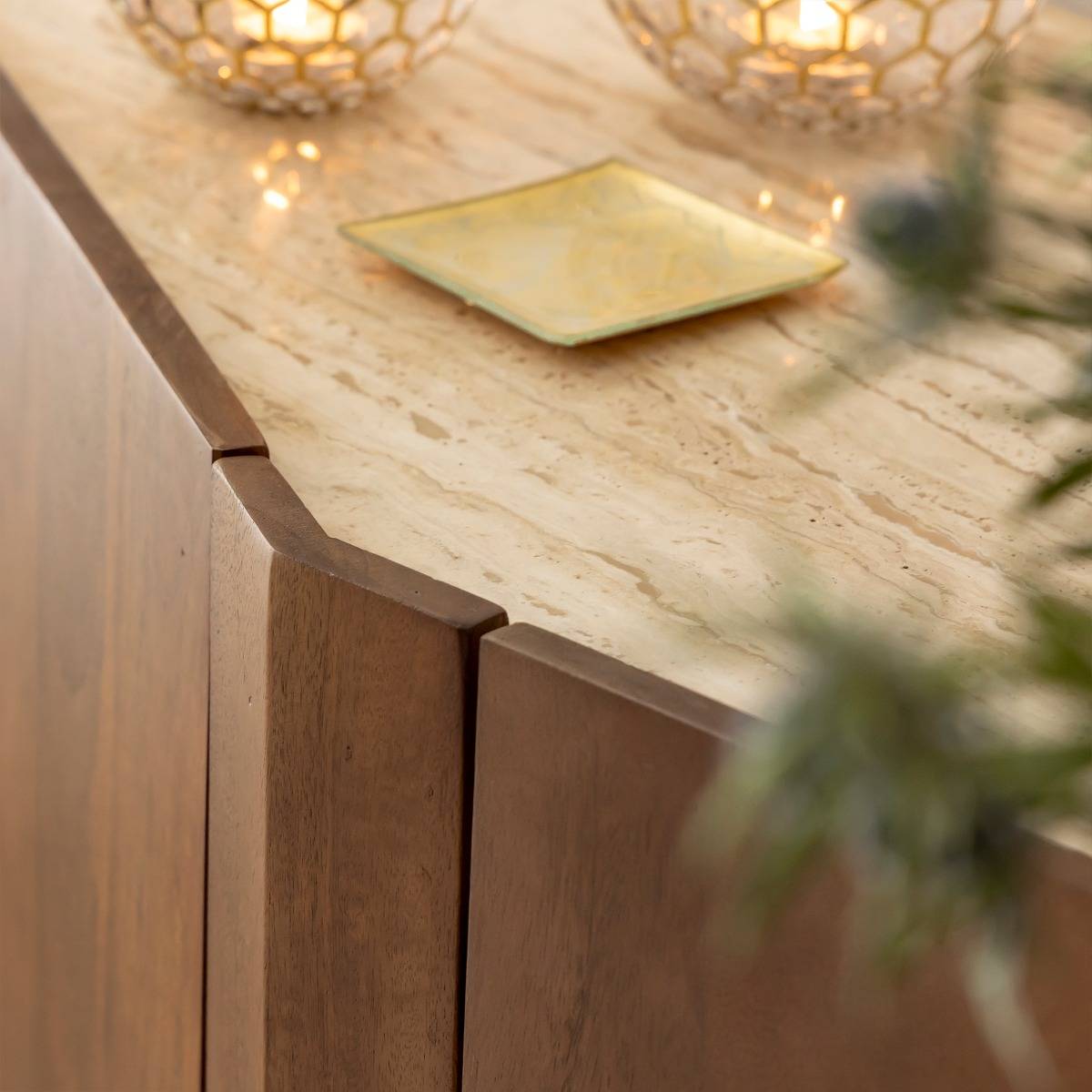 Buffet en bois de manguier AZURE bois foncé, MADE IN MEUBLES 