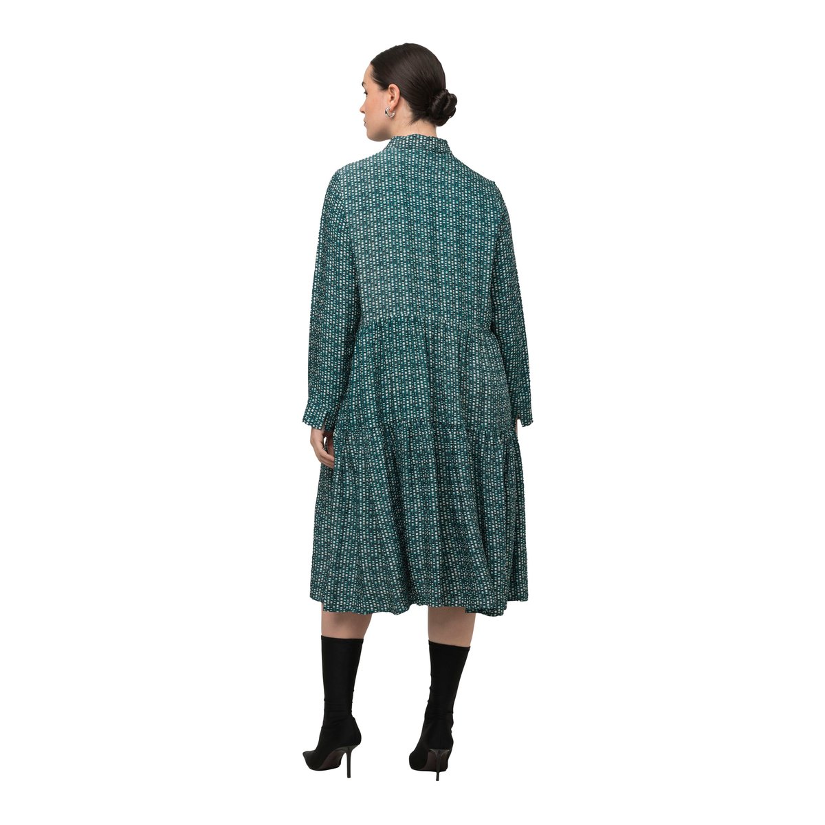 Robe chemisier longueur maxi pétrole vif, ULLA POPKEN
