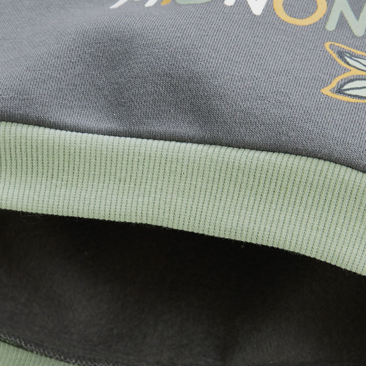 Sweat-shirt enfant en molleton ultra chaud Boavista gris, PETIT BEGUIN