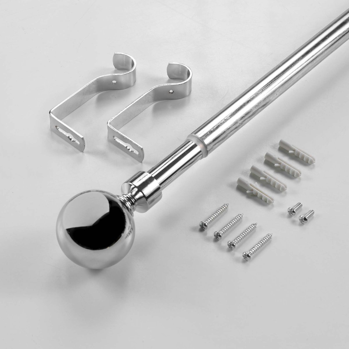 Tringle extensible en kit - 120-210 cm gris, DOUCEUR D'INTÉRIEUR