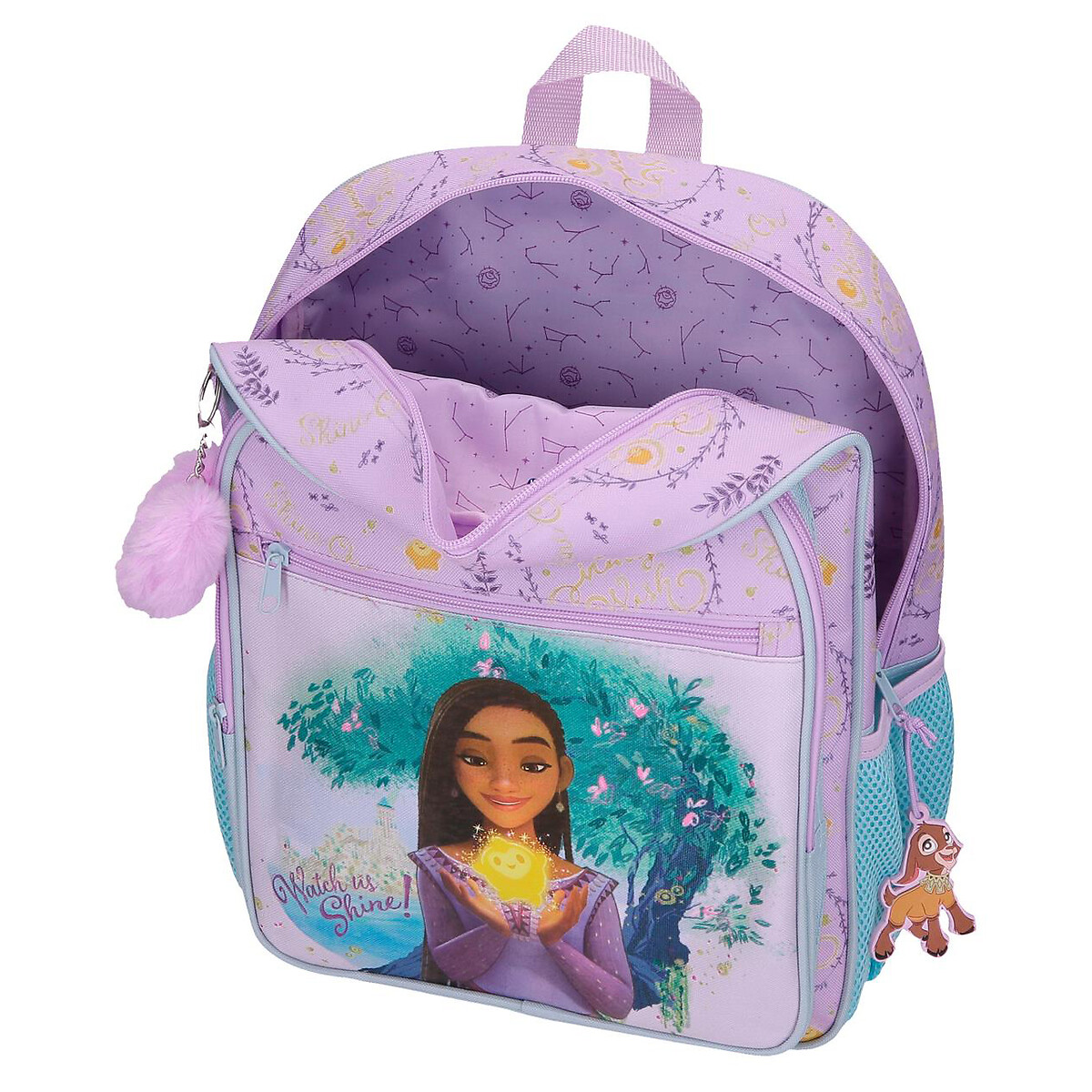 Mochila Disney Wish Watch Us Shine  vermelho/camel, DISNEY