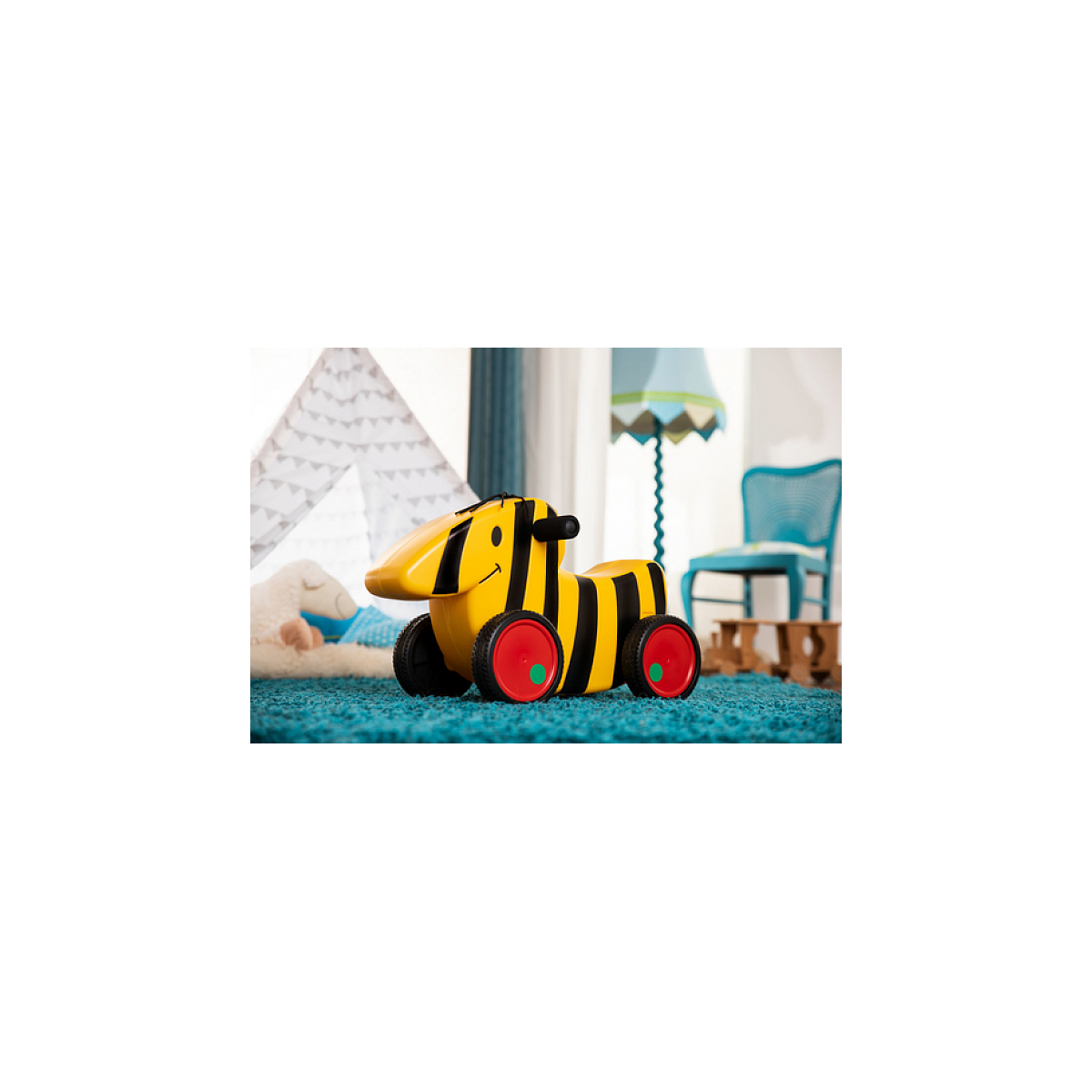 Porteur Tigre Rayé jaune, ROLLY TOYS