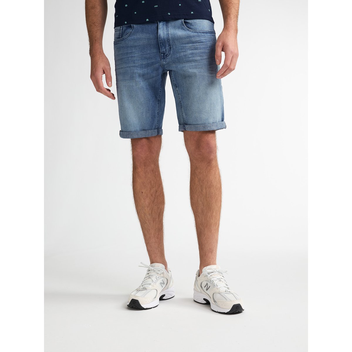 Short en jean regular-fit bullseye desertfox bleu forest fog, PETROL INDUSTRIES