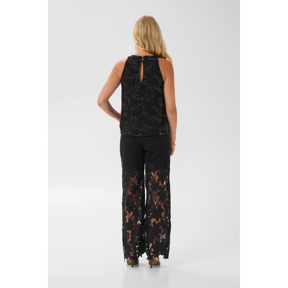 Blouse sans manches noir pitch black, CREAM