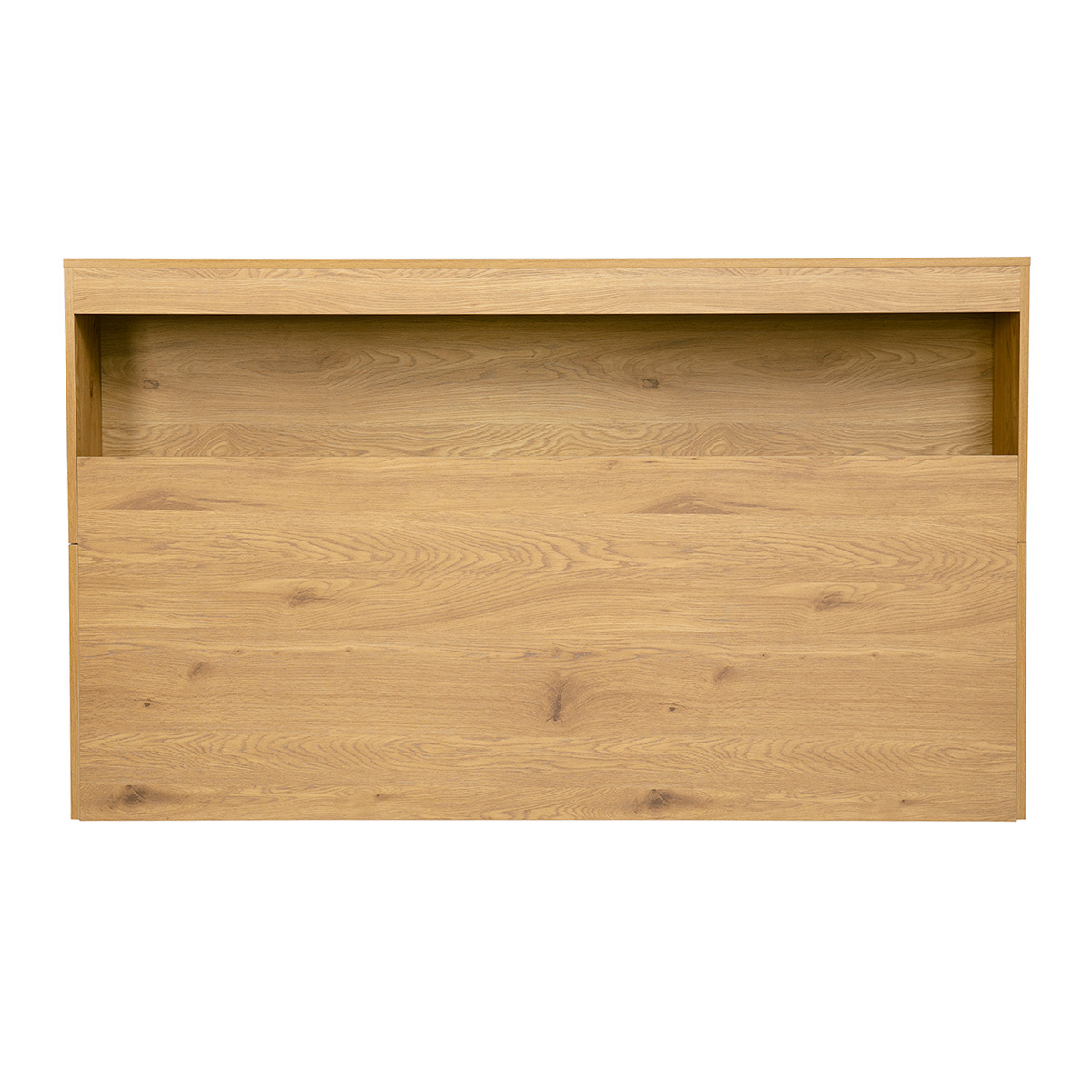 Tête de lit avec rangements finition bois chêne L170 cm SELENE chêne clair, MILIBOO