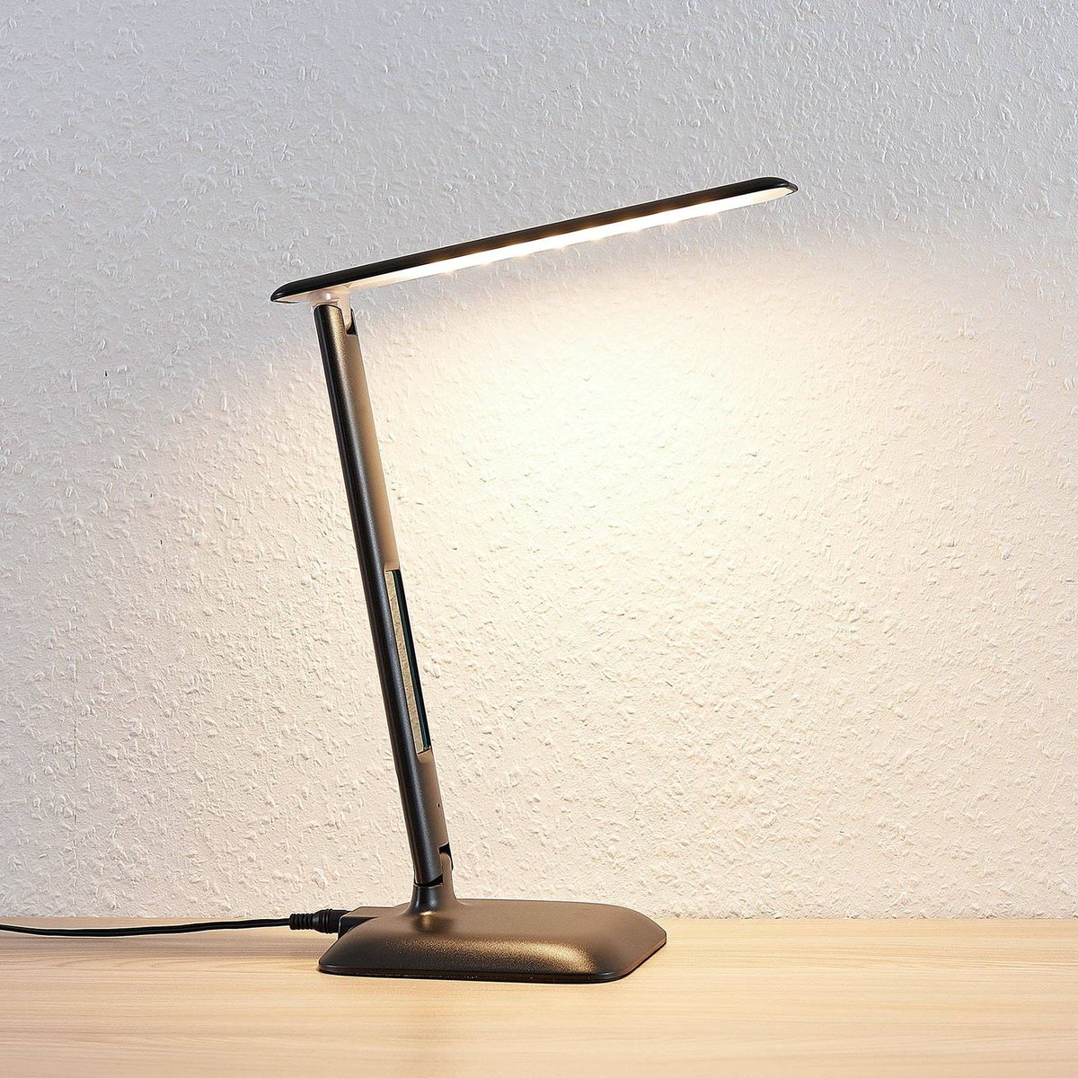 Lampe à poser moderneLED, Ludmilla noir, LINDBY