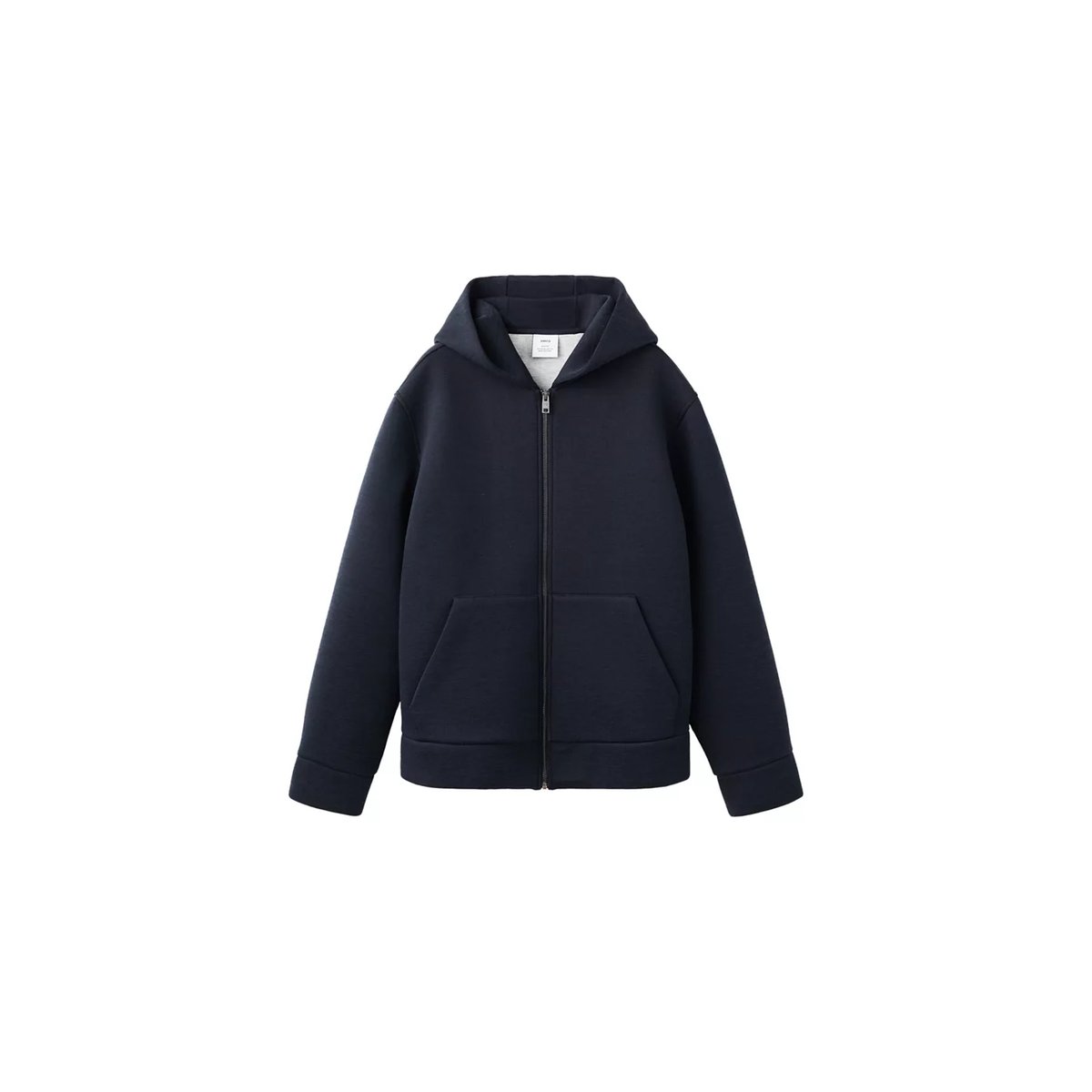 Sweat à zip effet néoprène bleu marine, MANGO MAN
