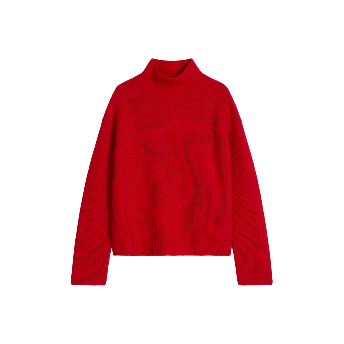 Pull côtelé, coupe classique en mélange de laine vierge douce rouge, MARC O'POLO