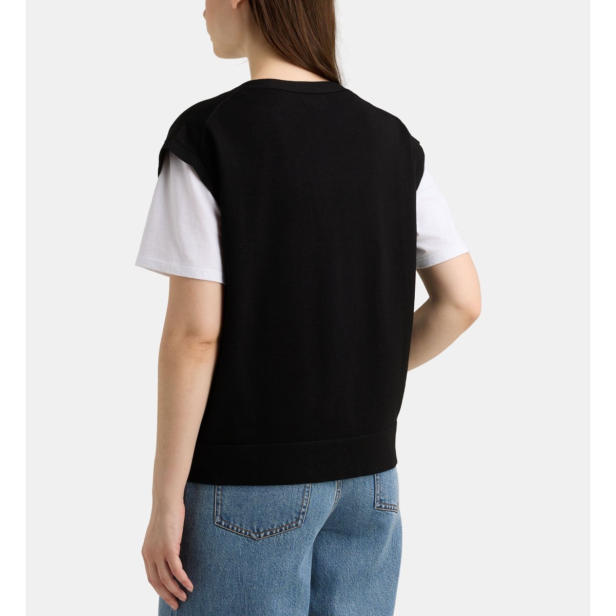 Pull droit sans manches nya gsm noir, GALERIES LAFAYETTE