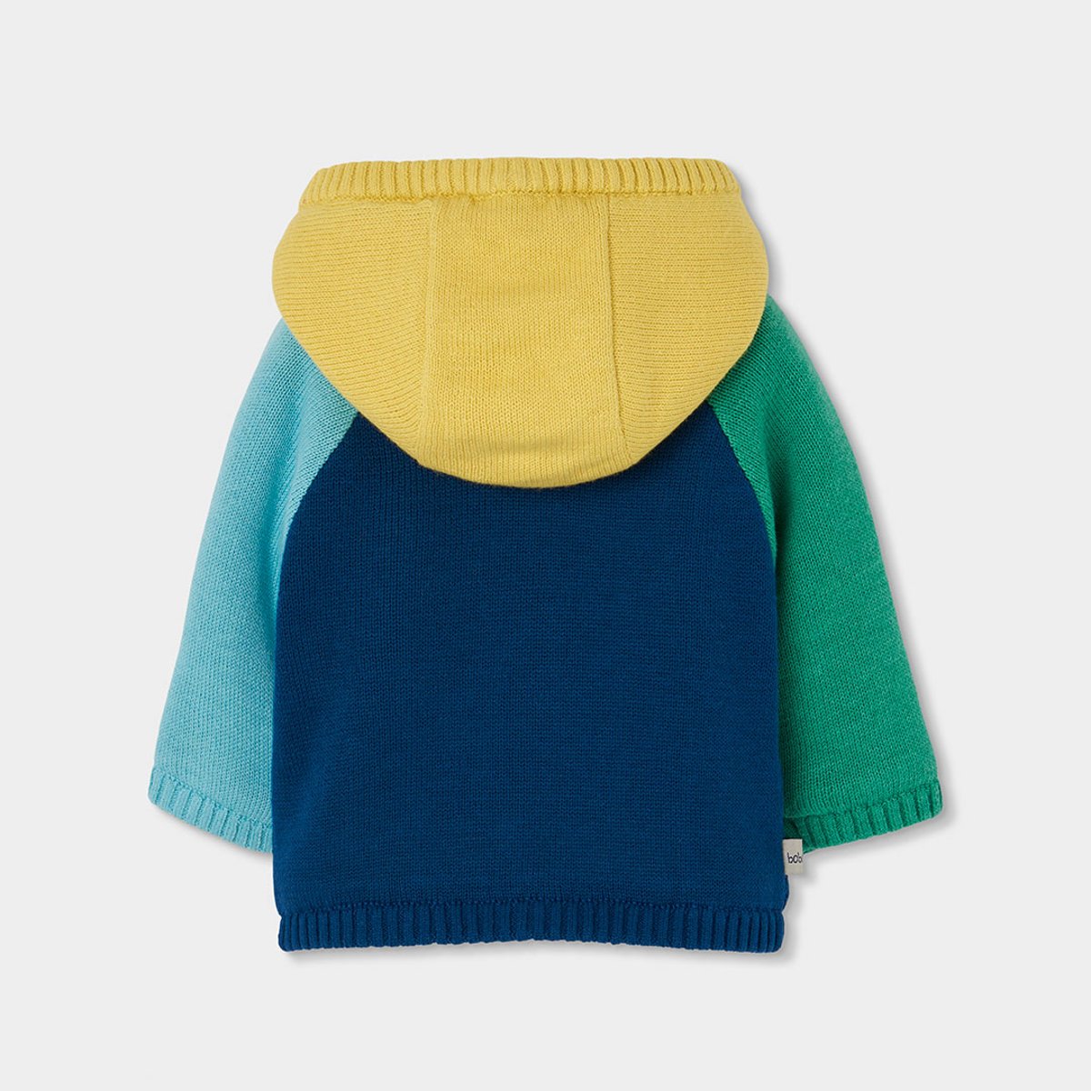 Veste bébé garçon maille à capuche bleu, BOBOLI