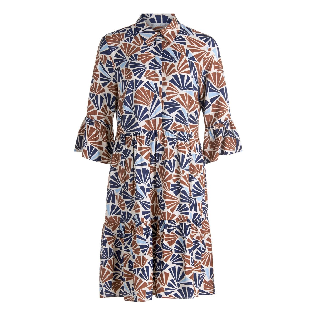Robe à volants à imprimé nature/brown, BETTY & CO