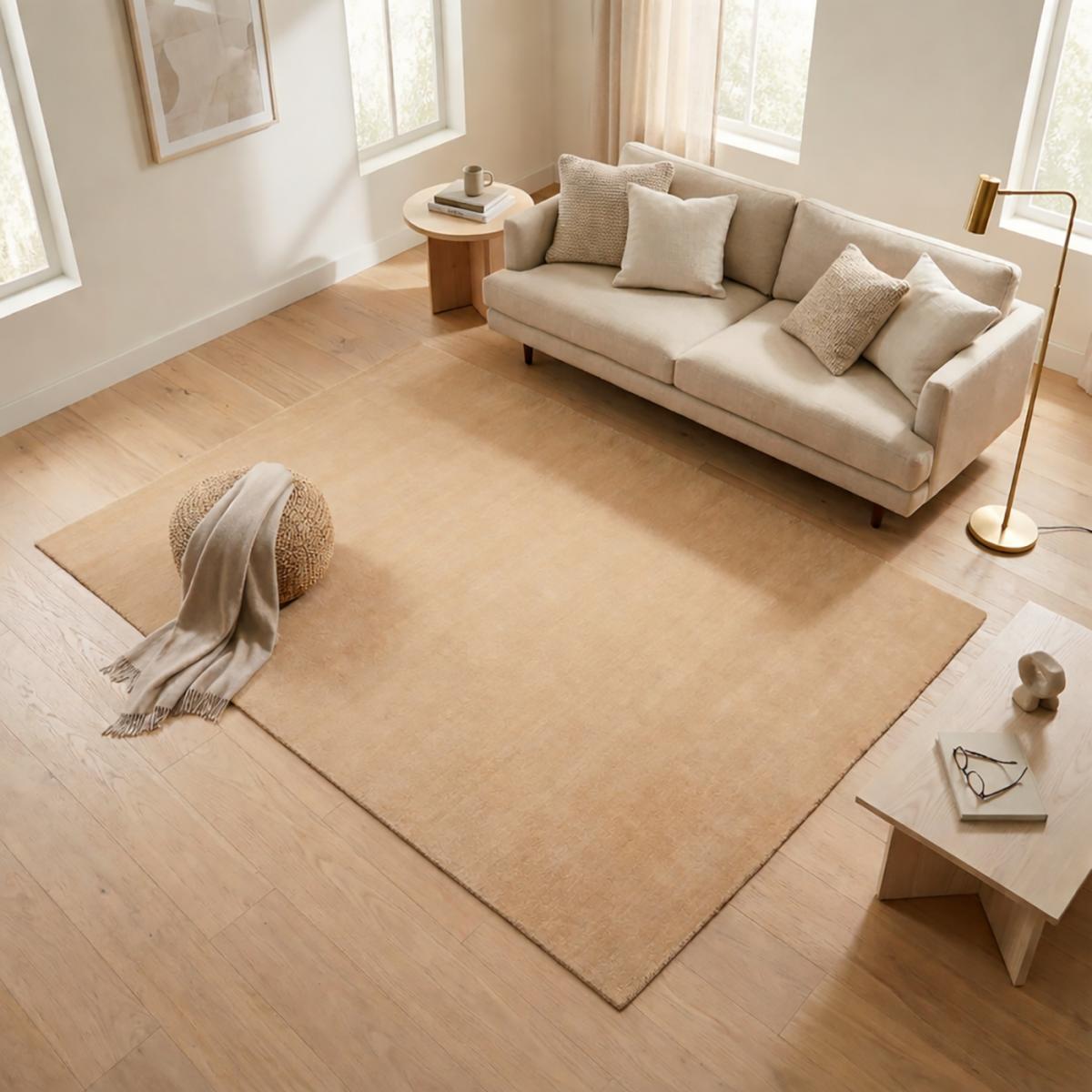 Authentique tapis d'Orient fait main en laine GABBEH B beige, UN AMOUR DE TAPIS