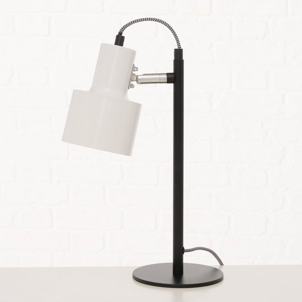 Lampe de bureau métal noir et blanc noir & blanc, WADIGA