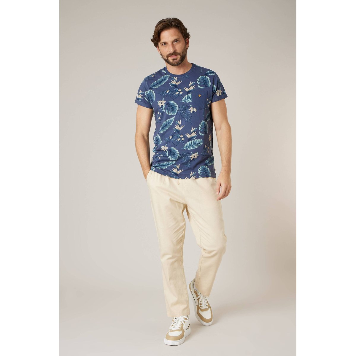 T-shirt homme coton NUBIE indigo, DEELUXE