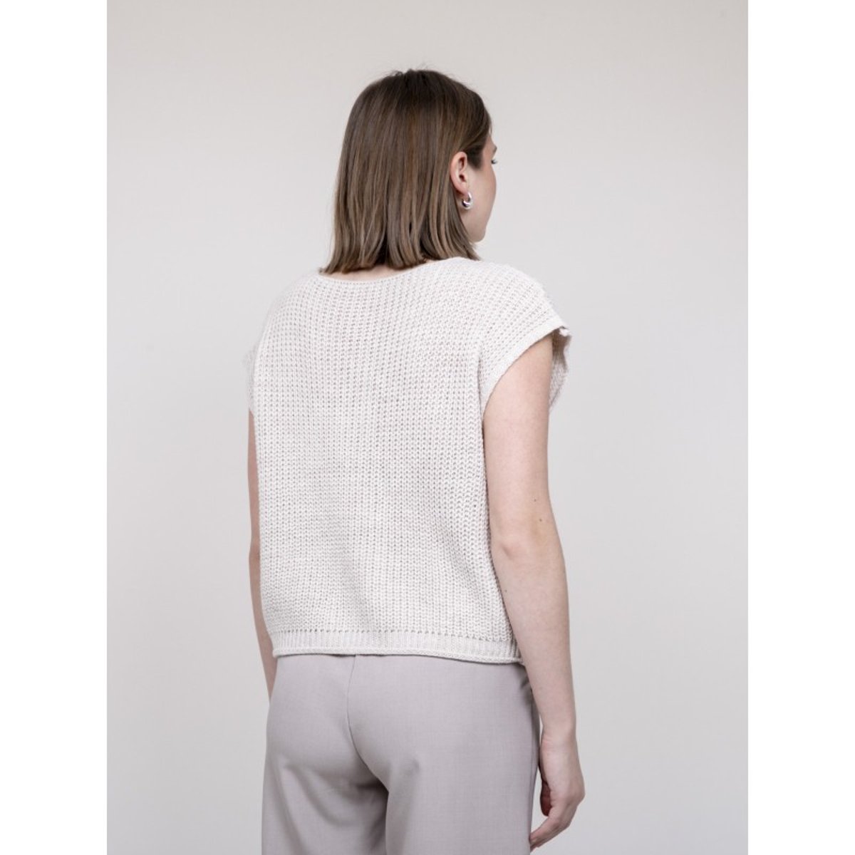 Cardigan Manches Courtes Korena ecru, DONA LISA