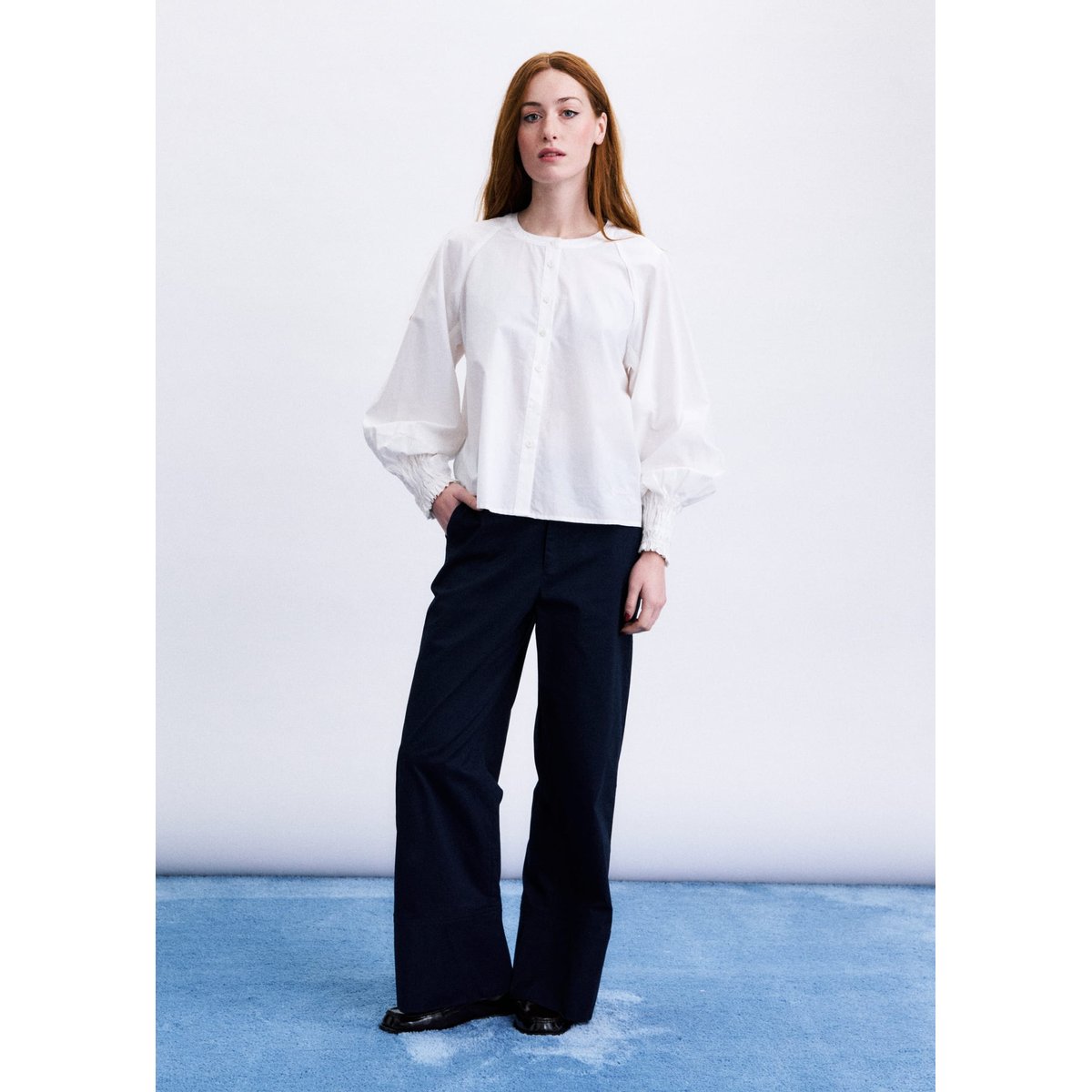 Blouse Beacon en coton BEACON blanc, FRNCH
