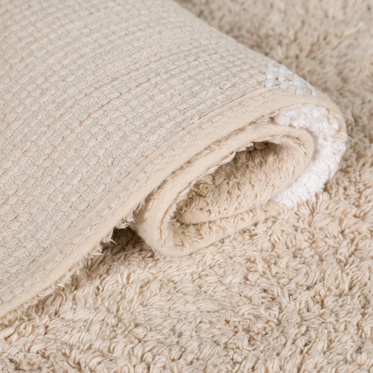 Tapis Rectangulaire en coton DOTS beige, LORENA CANALS