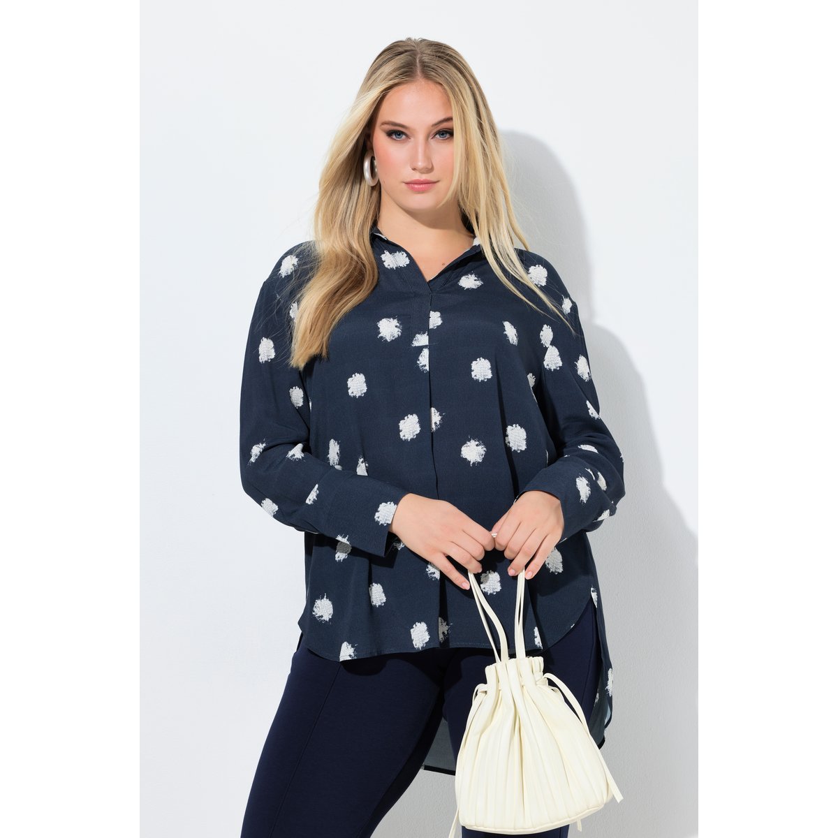 Tunique à pois marine, ULLA POPKEN