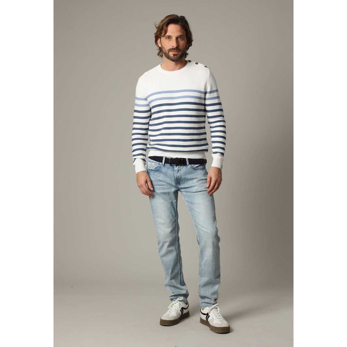 Ceinture homme décontractée COMER navy, DEELUXE