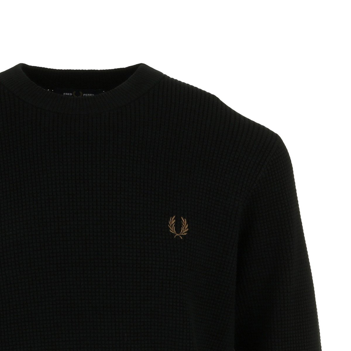 Pull Waffle stich black, FRED PERRY
