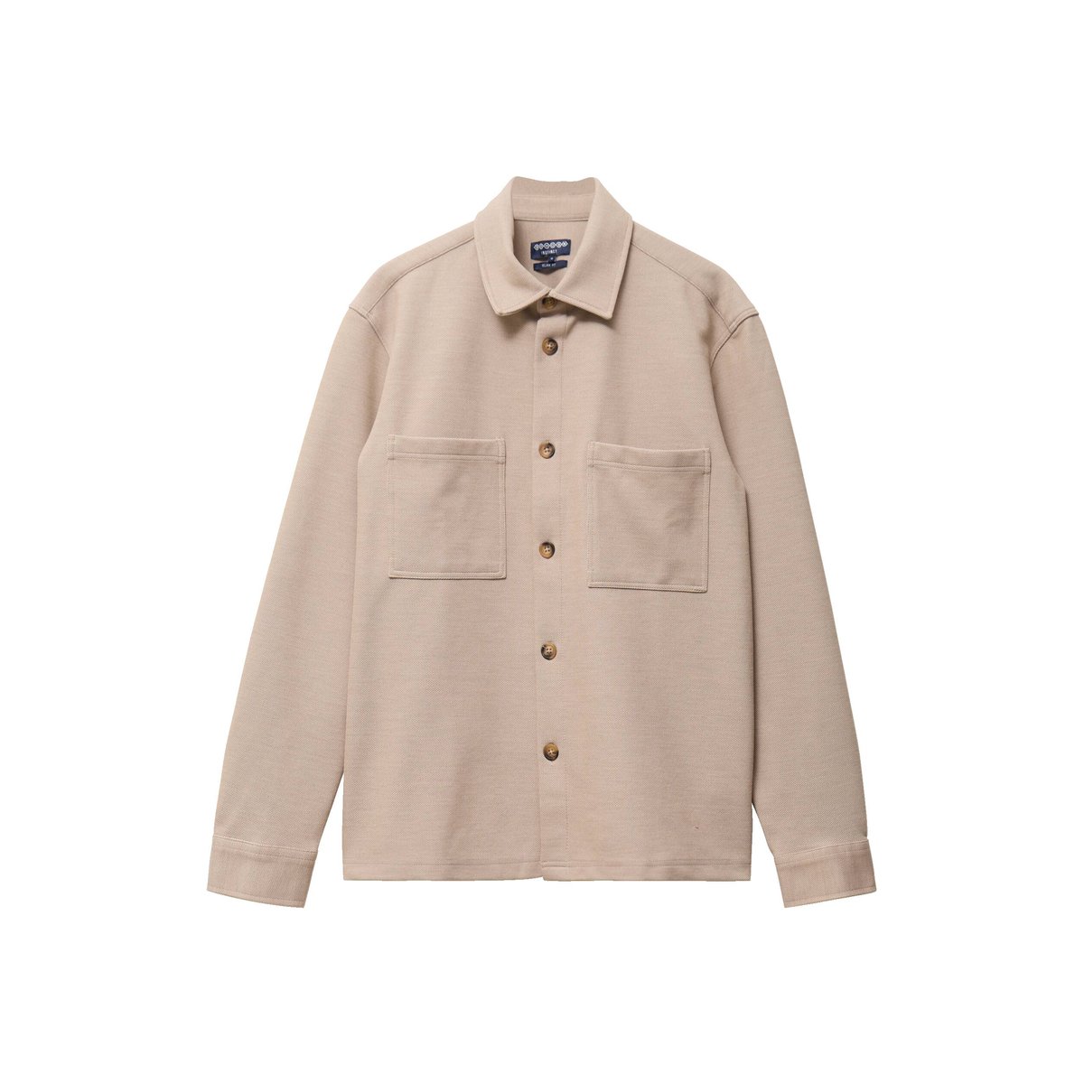 Surchemise droite col américain beige, BONOBO