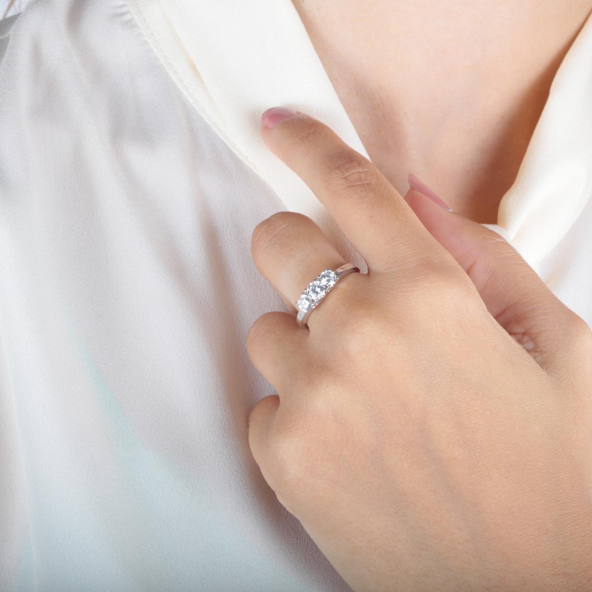 Bague en or blanc 750 B-CLASSIC argent, BLUESPIRIT