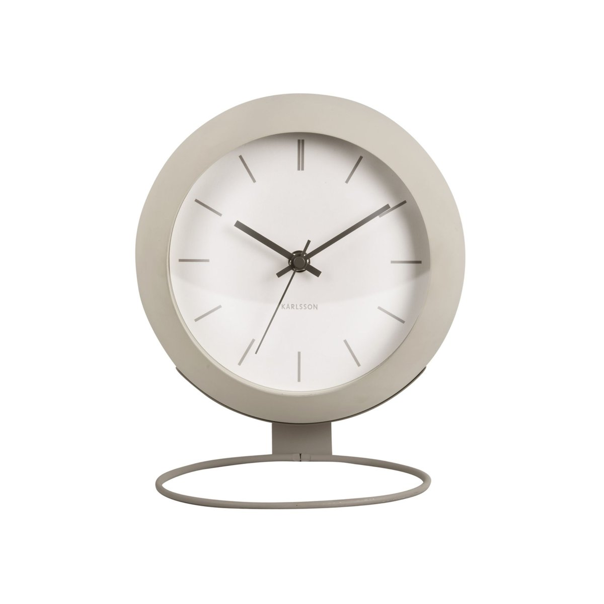 Horloge De Table Le fer NIRVANA GLOBE gris chaud, KARLSSON