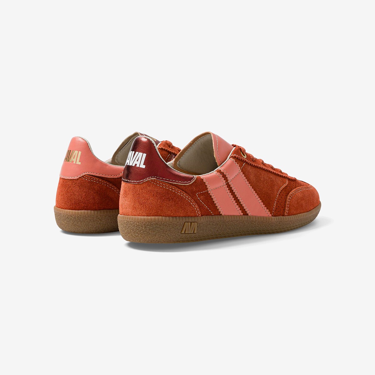 Baskets en cuir brique, CAVAL